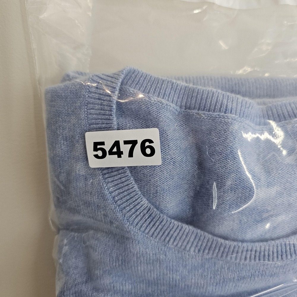 Everlane Sweater Womens Medium Blue Cashmere Crewneck Pullover Long Sleeve Soft - Picture 8 of 8